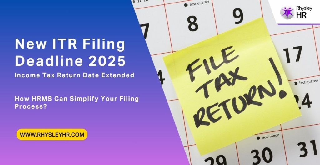 New ITR Filing Deadline 2025